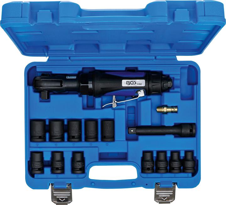 Produktbild BGS Druckluft-Ratschenschrauber-Satz 12,5 mm (1/2") 102 Nm 14-tlg.