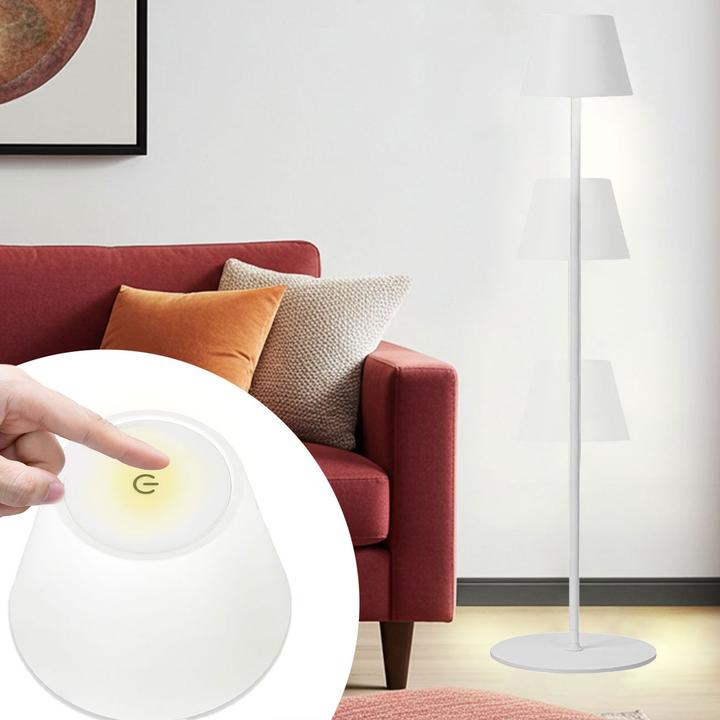 Actual product image Casativo Moderne höhenverstellbare LED-Stehlampe, dimmbar, weiss, 50 /90/130 cm