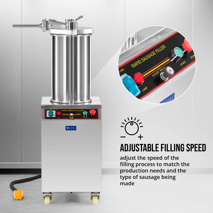 Produktbild Royal Catering Wurstfüller hydraulisch Wurstpresse Wurstfüllmaschine Wurstspritze 750 W 18 l