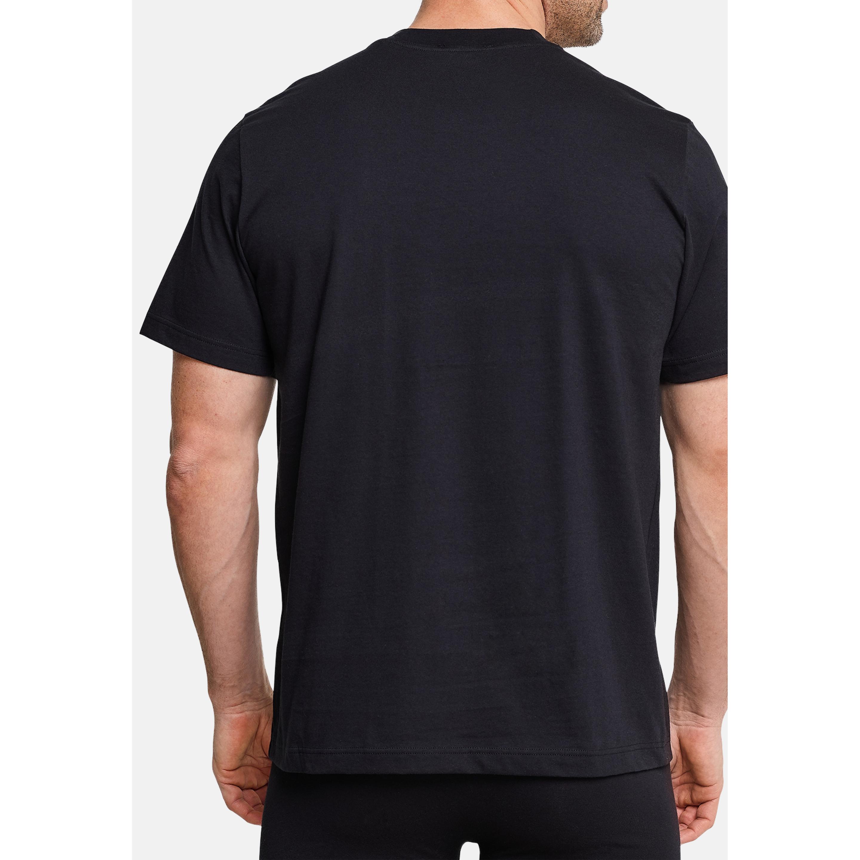 Thumbnail - Schiesser, Herren, Shirt, 4er Pack American T-Shirt Rundhals, Schwarz, (M)