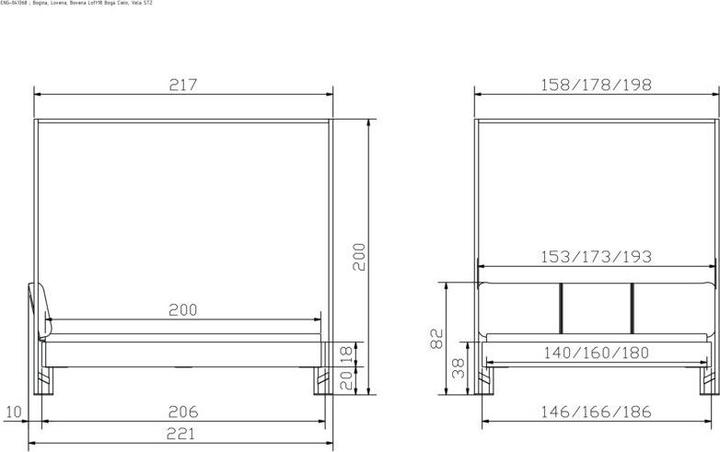 Actual product image Hasena Bovena 20 (180 x 200 cm)