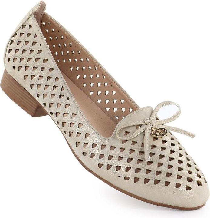 Image du produit Jezzi Women's openwork gold lords shoes 222-5 (40)