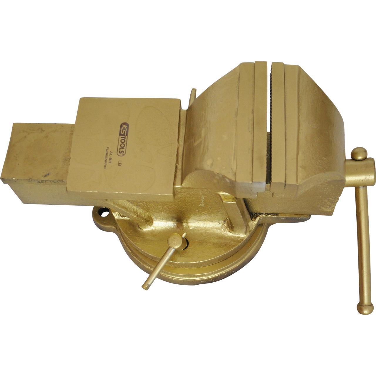 KS Tools, Schraubstock + Zwinge, BRONZEplus Parallel-Schraubstock, mit Drehteller, Spannweite 170 mm (170 mm)