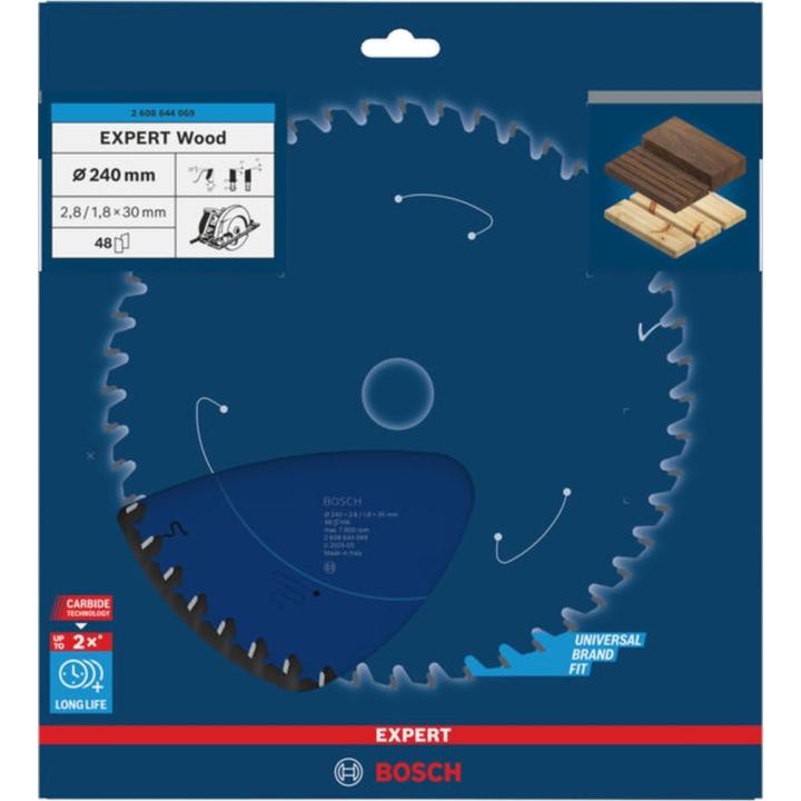 Produktbild Bosch Professional Zubehör Kreissägeblatt Expert for Wood, 240 x 30 x 2,8 mm, 48