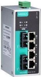 Moxa EDS-P206A-4POE-MM-SC-T - Unverwalteter Ethernet-Switch mit 4 PoE-Ports