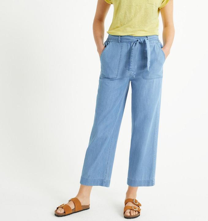 Actual product image Anne Weyburn Wide trousers in light denim