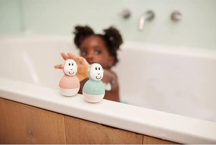 Actual product image Matchstick Monkey bath toys BATHTIME, 2 pcs., Mint and pink, 12 months +, MM-B-WB-004