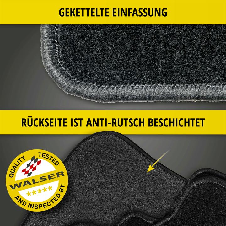 Actual product image Walser Floor mats for Renault Megane IV Notchback 10/2016-Today (2 front mats + 2 rear mats)