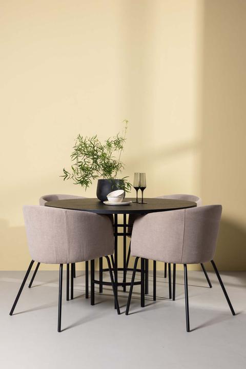 Produktbild Ebuy24 Essgruppe Copenhagen 9 (5-teilig) (MDF, Holz, Stahl)