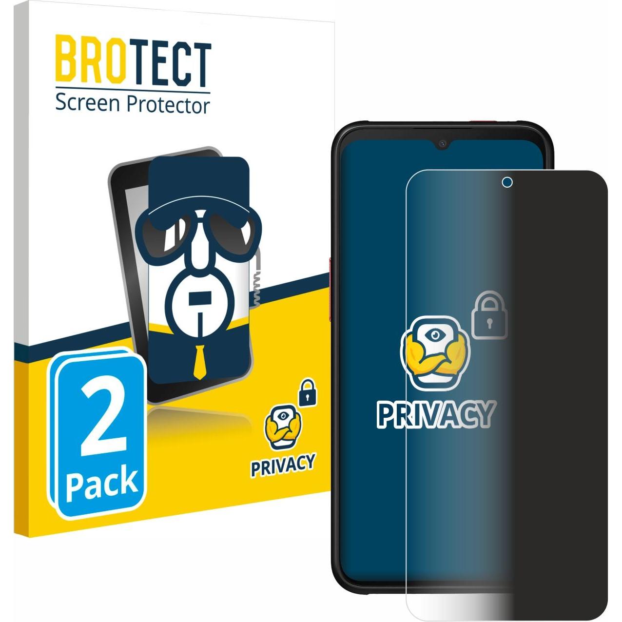 BROTECT Sichtschutzfolie Anti-Spy Privacy Folie Blaulicht-Schutz (2 Stück, Samsung Galaxy XCover 6 Pro), Smartphone Schu...