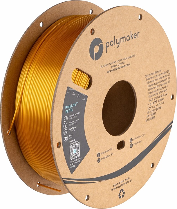 Produktbild Polymaker PolyLite PETG (PETG, 1.75 mm, 3000 g, Schwarz)