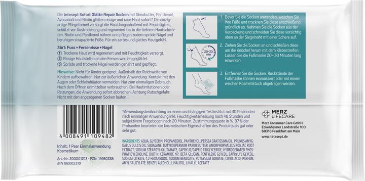 Produktbild Tetesept Sofort Glätte+Repair Socken (Fussdeodorant & -puder)