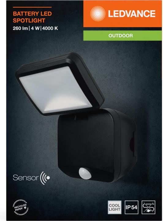 Produktbild Ledvance Battery Led Spotlight Single (260 lm, IP54)