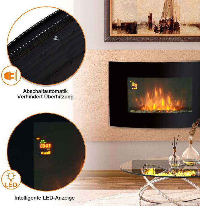 Actual product image Jamb Electric Fireplace Wall Fireplace