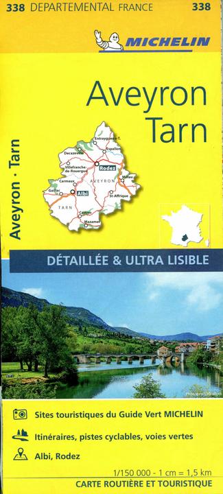 Actual product image Michelin Local Map 338 Aveyron - Tarn
