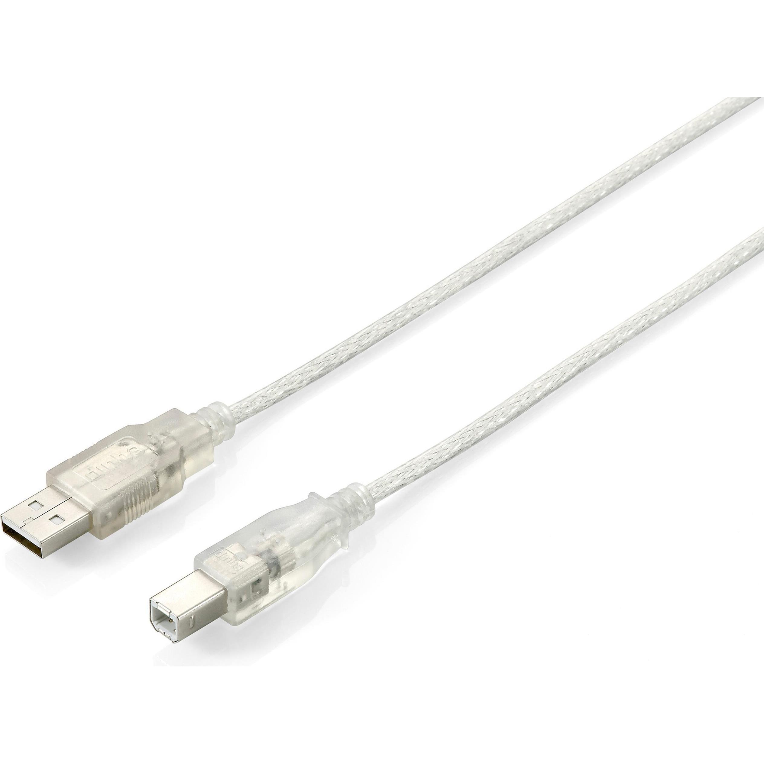 equip USB-Kabel 3.0m A-B, USB 1.1 + 2.0 tauglich (3 m, USB 2.0) (128651)