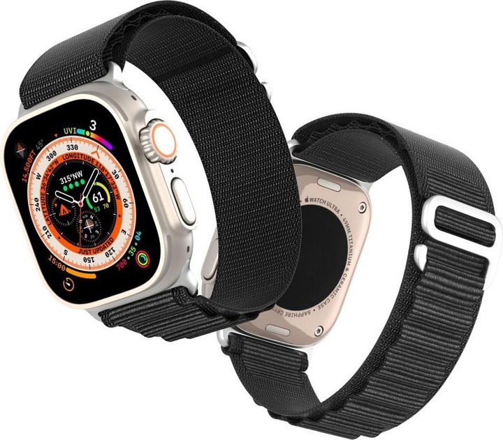 Actual product image Dux Ducis Sport Buckle Strap (44 mm, 45 mm, 42 mm, 49 mm, Nylon, Apple Watch Ultra, Apple Watch Series 2, Apple Watch Series 3, Apple Watch Series 1, Apple Watch Series 4, Apple Watch Series 5, Apple Watch Series 6, Apple Watch Series 7, Apple Watch Series 8, Apple Watch Series 9, Apple Watch SE, Apple Watch Ultra 2)