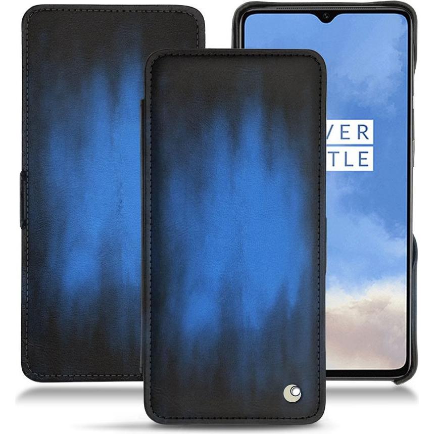 Thumbnail - Noreve Lederschutzhülle horizontal (OnePlus 7T), Smartphone Hülle, Blau