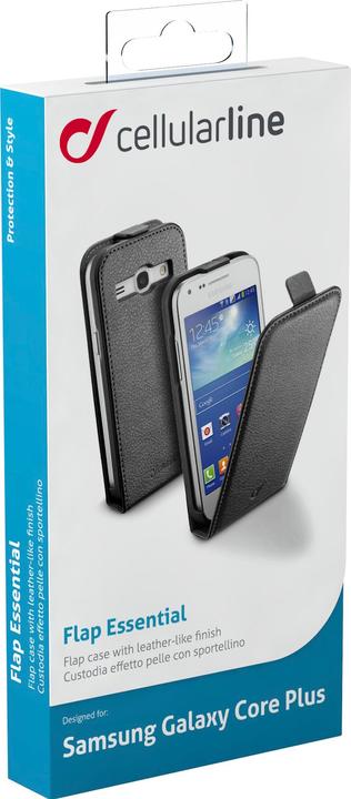 Produktbild Cellularline FLAP flip case for Core Plus, black (Samsung Galaxy Core Plus)