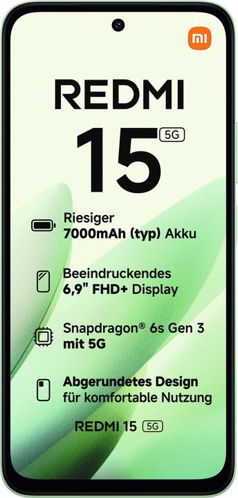 Image du produit Xiaomi Redmi 15 (256 Go, Ripple Green, 6.90", 5G)