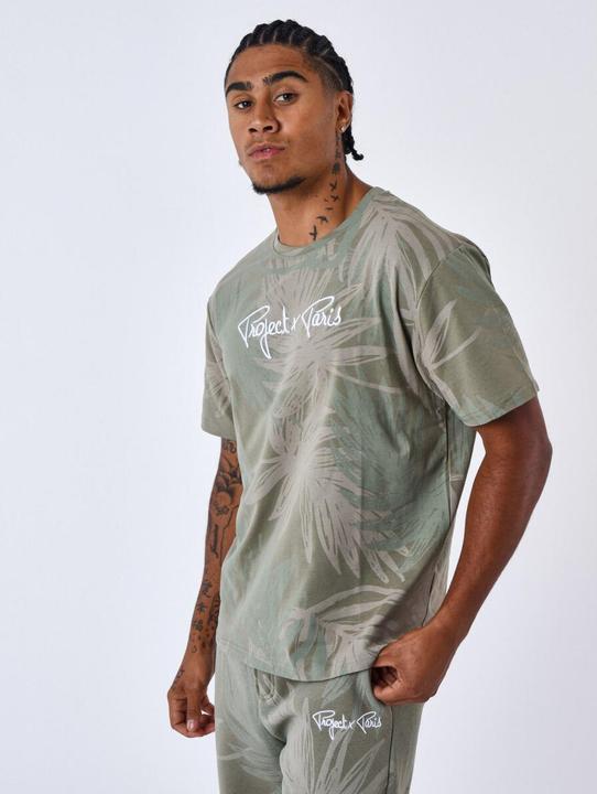 Immagine prodotto Project X Paris t-shirt con foglie di palma all over (XL)