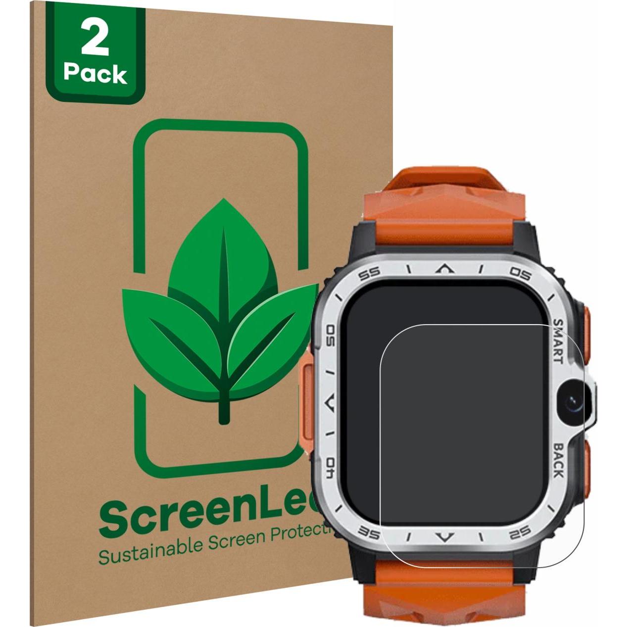 ScreenLeaf Schutzfolie nachhaltiger Displayschutz Display Schutz Folie Klar Transparent, Smartwatch Schutzfolie, Transpa...