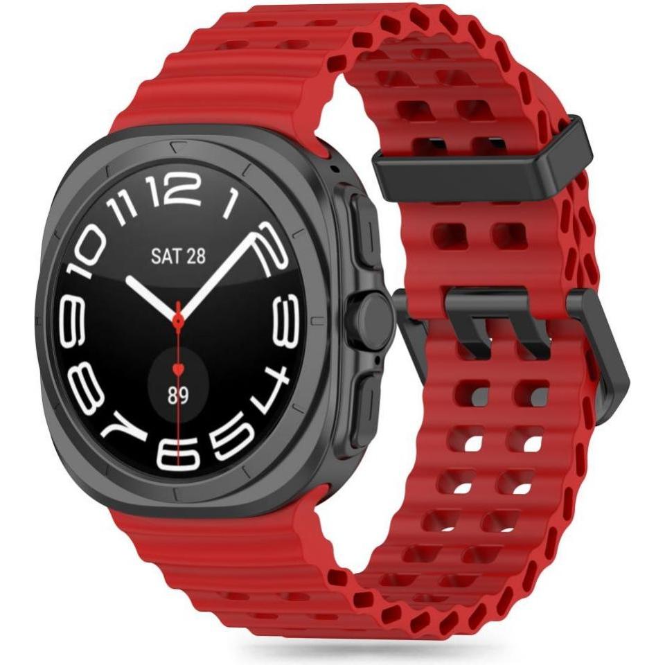 Tech-Protect IconBand Pro strap for Samsung Galaxy Watch Ultra (47 mm) - red (TPU, Galaxy Watch Ultra), Uhrenarmband, Ro...