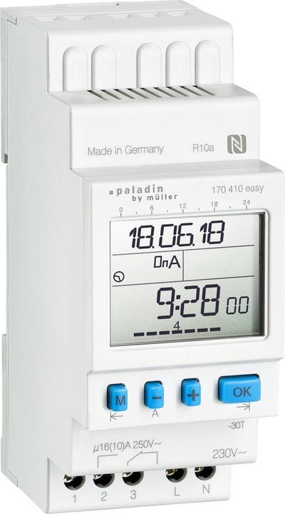 Image du produit Csdk SL Horloge digitale jour/semaine, 1 canal 30 places, 1 interrupteur 36mm, 230V, perte de puissance