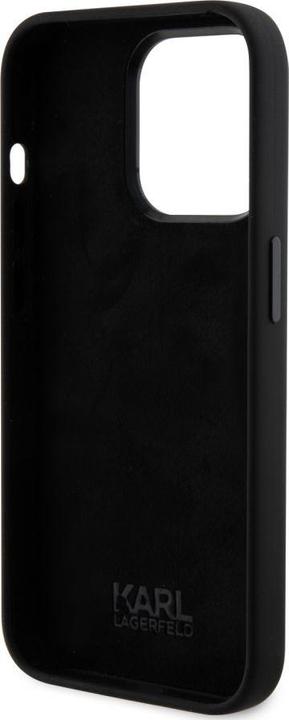 Produktbild Karl Lagerfeld KLHCP15LSMHCNPK iPhone 15 Pro 6.1" czarny/black Silicone Choupette Metal Pin (Apple iPhone 15 Pro)