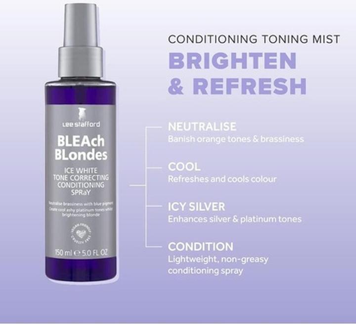 Immagine prodotto Lee Stafford eachondes Spray condizionante correttore di tono bianco ghiaccio - 150ml (150 ml)