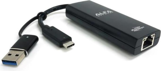 Actual product image Alfa Network AUE2500CA - 2.5 Gbit/s Ethernet adapter with USB Type C connection (Ethernet, USB, USB-C)