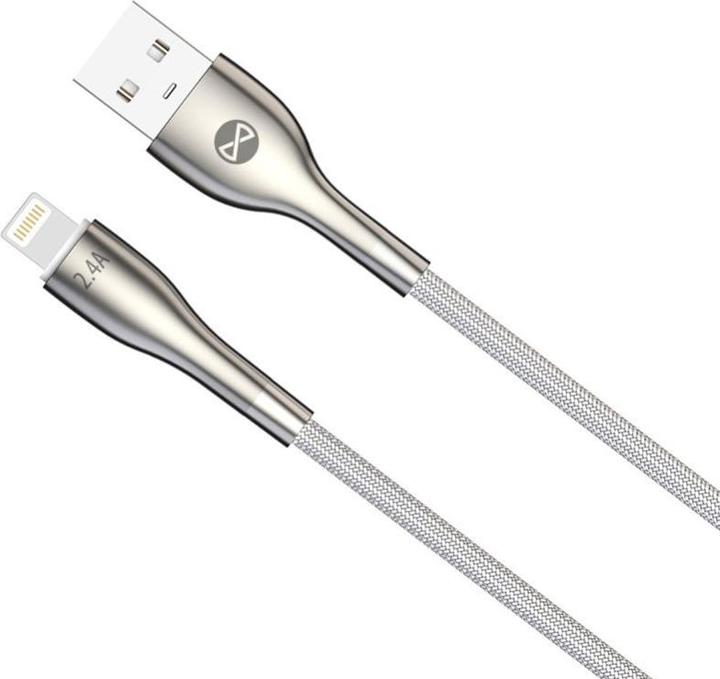 Produktbild Forever Schlankes Kabel USB - Lightning 1,0 m 2.4A weiss (1 m, 12 W)