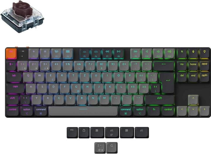 Actual product image Keychron Gaming-Tastatur K1 QMK Version 6 Brown Switch (CH, Cable, Wireless)