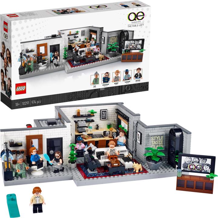 Produktbild LEGO Queer Eye - The Fab 5 Loftas (10291) (10291, LEGO Creator Expert, LEGO Seltene Sets)