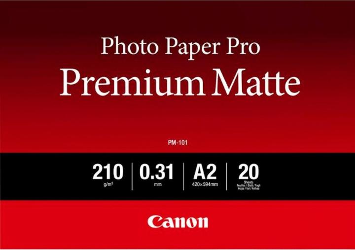Canon PM-101, Premium Matte Photo Paper (210 g/m², A2, 20 x)