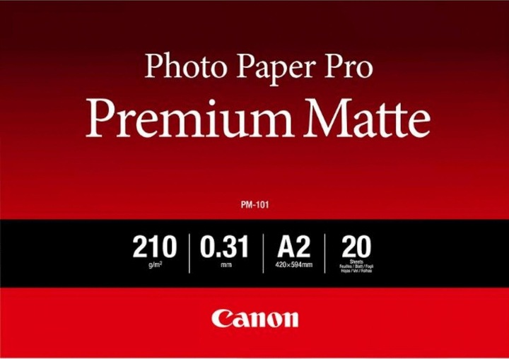 Canon PM-101, papier photo Premium Matte (210 g/m², A2, 20 x)