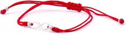 Produktbild Beneto Drawstring red kabbalah infinity bracelet AGB539 (L)