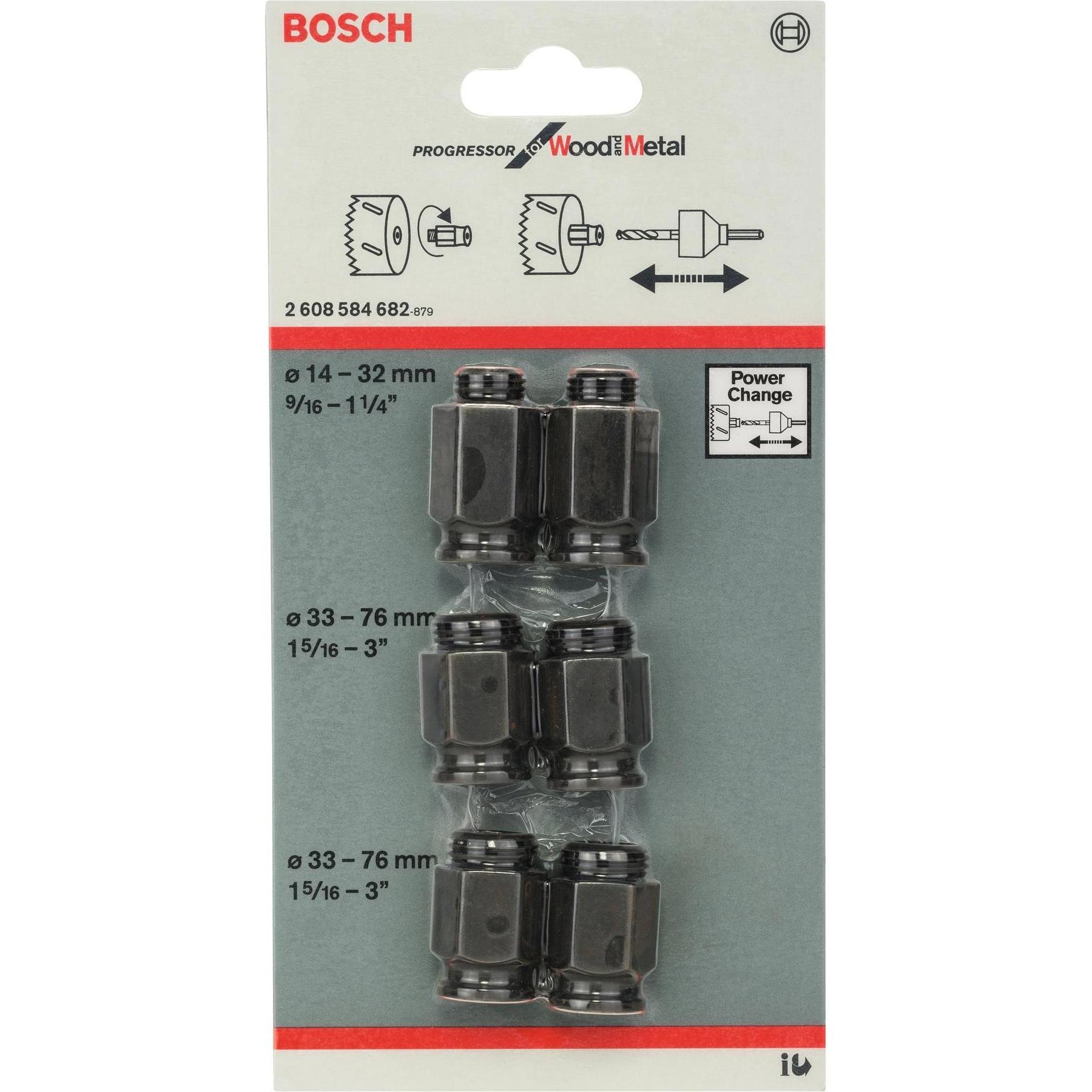 Thumbnail - Bosch Professional Zubehör, Lochsäge, Übergangsadapter-Set (3.0 Zentimeter)