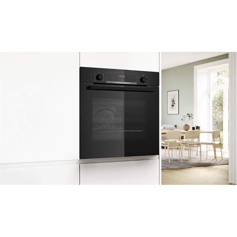 Thumbnail - Bosch Hausgeräte Serie 4, Einbau-Backofen, 60 x 60 cm, Schwarz, HBA514BB3, Backofen Einbau, Schwarz