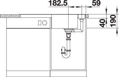 Actual product image Blanco Axia Iii 5 S (Fitted sink with draining board, 91.50 cm, 51 cm)