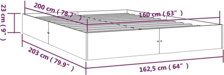 Image du produit vidaXL Bettrahmen (160 x 200 cm)