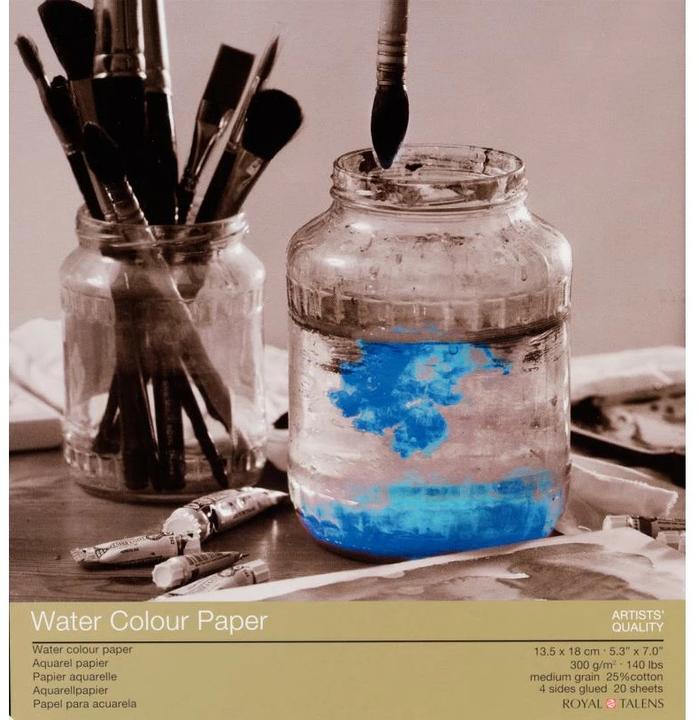 Image du produit Rembrandt Papier pour aquarelle 13,5 x 18 cm (13 x 18 cm, Blanc)
