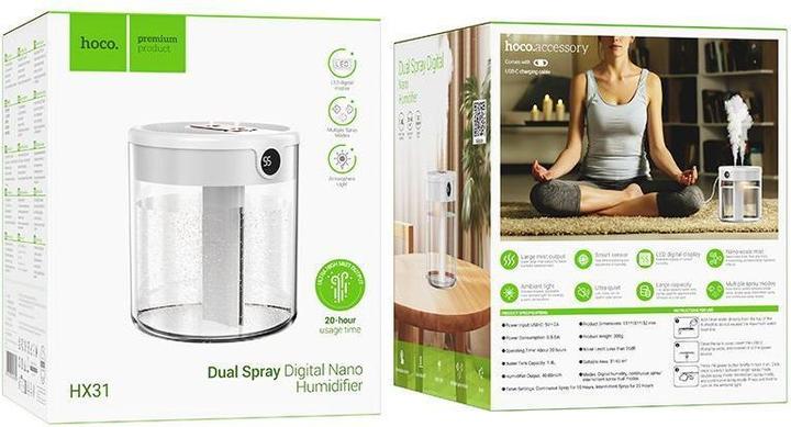 Actual product image Hoco Other aromatherapy humidifier with digital display HX31 white