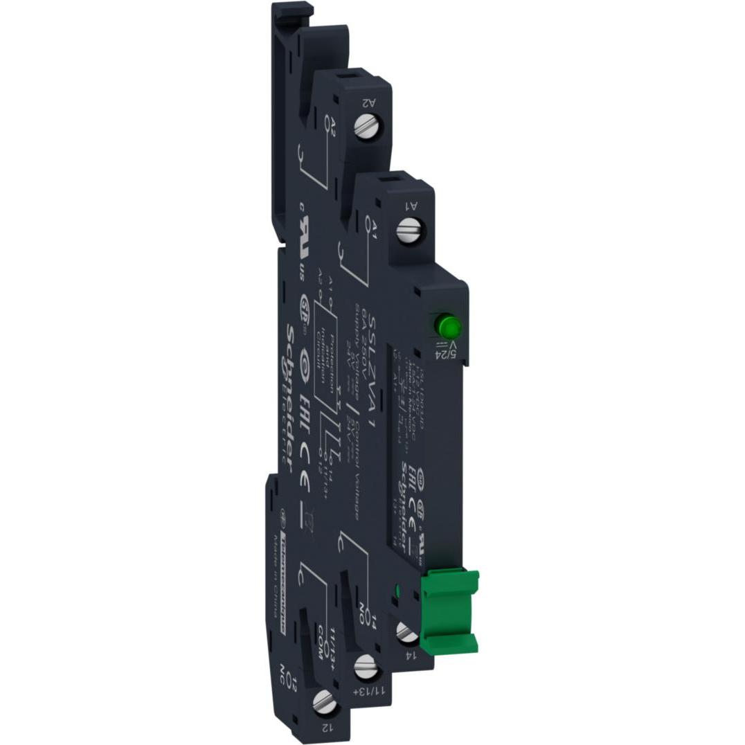 30x Schneider Electric, Zubehör Steuerungstechnik, Halbleiterrelais im Sockel, E: 3-12 VDC, SSL1D03JDPV (Relaissockel)