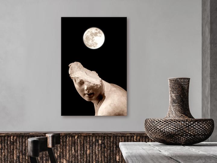 Actual product image Artgeist Moon and Statue (1 Part) Vertical (80 x 120 cm)
