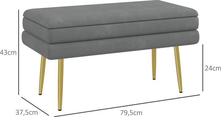 Image du produit Homcom Banquette avec compartiment caché (37.50 cm)