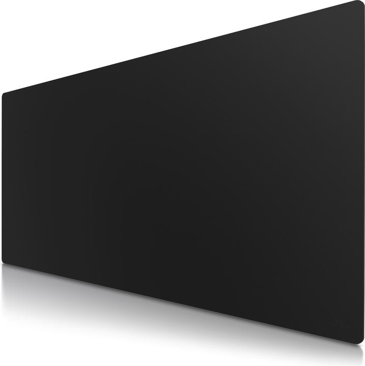 CSL Mauspad, Mausmatte XXL, Elegante Leder Optik, Schreibtischunterlage 900 x 400 mm, schwarz mit Logo (XXL)