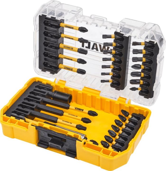 Produktbild DeWalt 32-teiliges FLEXTORQ Schraubendreher-Set (Innensechskant, Innensechsrund TX, Kreuz Phillips PH, Schraubschlitz)