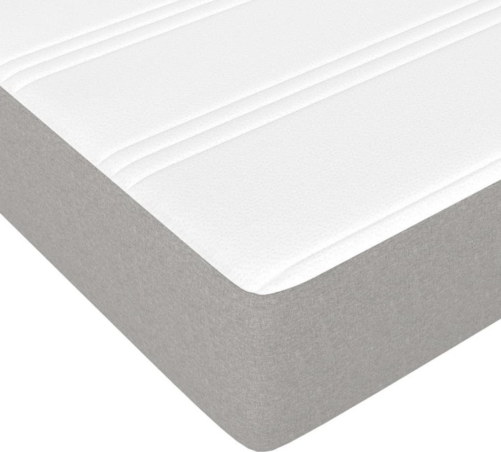 Produktbild VidaXL Taschenfederkernmatratze Hellgrau Stoff (120 x 190 cm, Federkern)
