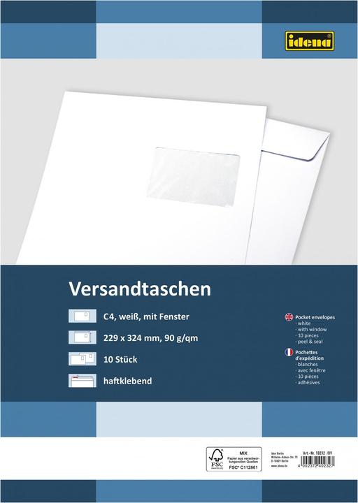 Produktbild Idena VT C4 weiss 90g 10er hk m.F. FSC-Mix (10 x)